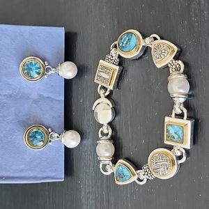 Beautiful Silverton bracelet and earring set